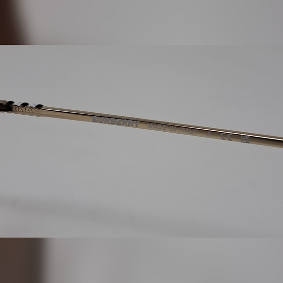 NWT Burberry Sunglasses Frames Only Prescription Gold Metal Full B3132 58-19-140 - Picture 9 of 14